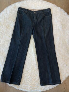 BCBGMaxAzria Dark Blue Wide-Leg Jeans